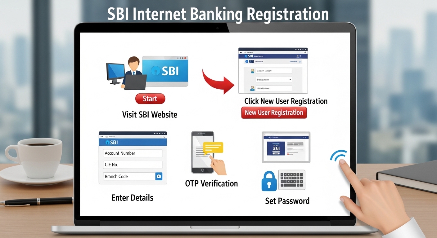 SBI Internet Banking Registration in Hindi