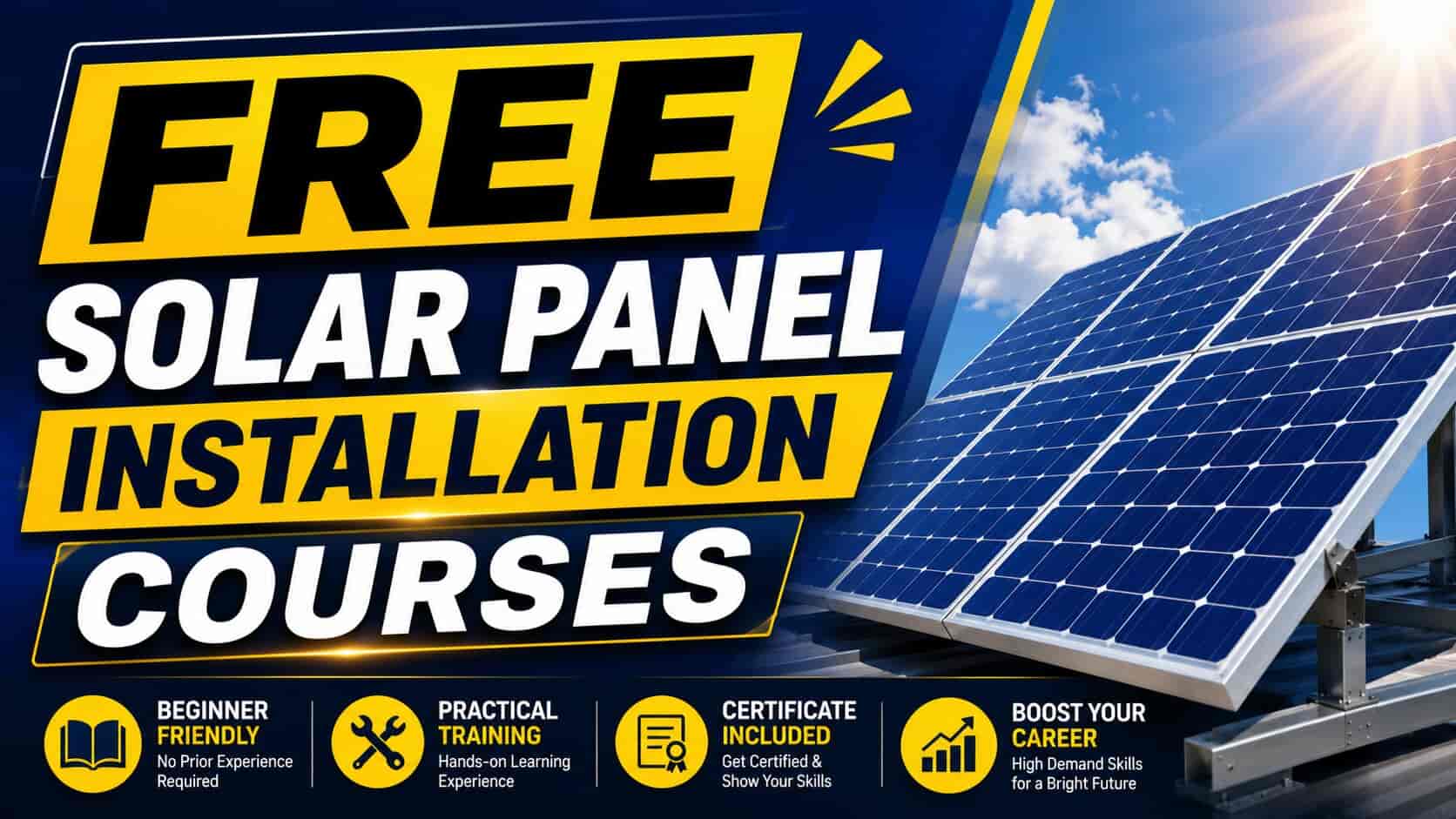 Solar panel installation courses free